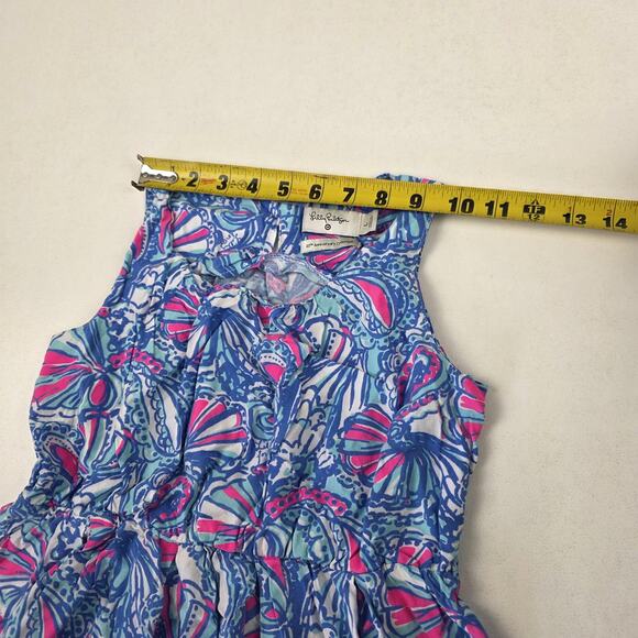 Lilly Pulitzer Dress Girls Large 20th Anniversary Maxi Shell Print Rayon - Picture 10 of 10